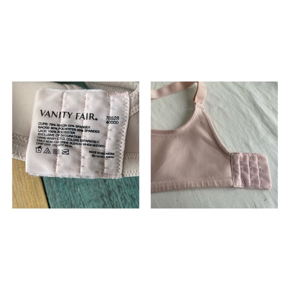 Vanity Fair Bra Full Figure 76528 Light Beige Size 40DDD - Picture 11 of 13
